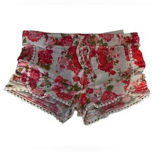 West loop flower shorts
